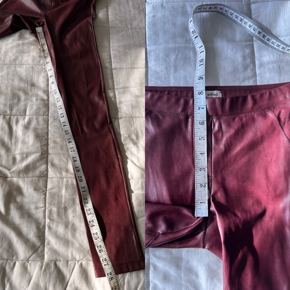 Wilfred Rebelle Vegan Leggings XS Burgundy - Picture 13 of 16